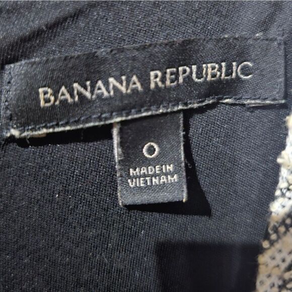 BANANA REPUBLIC Textured Window Pane Dress - Size 0 - Picture 8 of 9